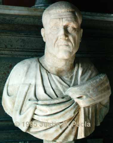A coin with the image of the Emperor Maximinus Thrax