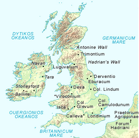 Map of British Isles (c) 1998 Interactive Ancient Mediterranean