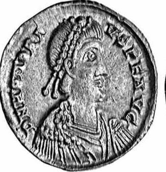 A coin with the image of the Emperor Honorius (c)1998 CGB numismatique, Paris
