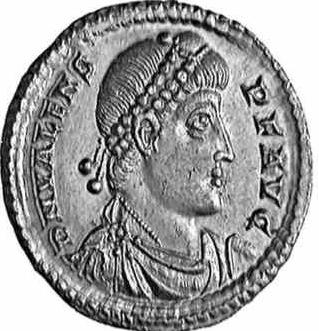 Coin with the image of Valens (c)1998 CGB numismatique, Paris